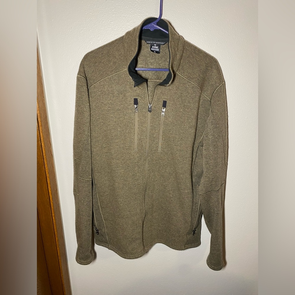 Kuhl Men's Olive Zip-Up Sweater
